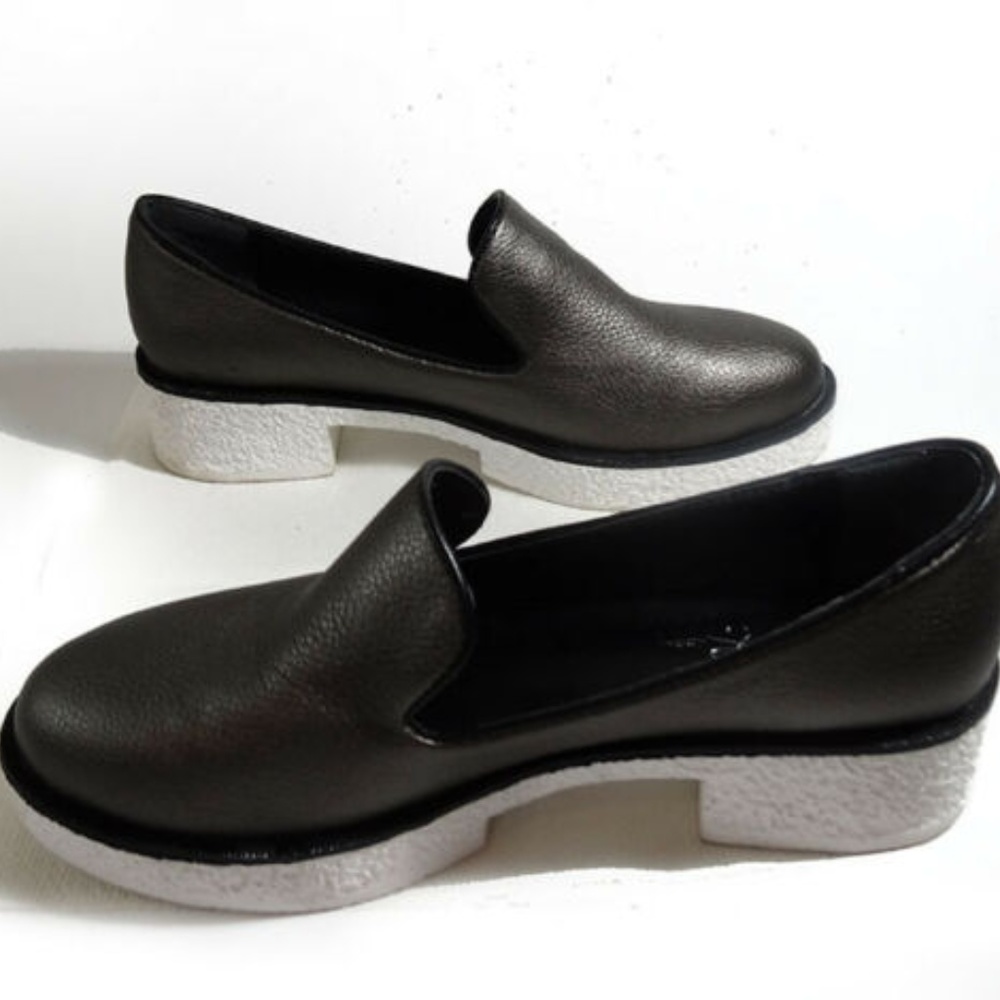 DINO Ricci Shoes Dark Grey Metallic Size: 37 / 7